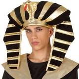 Egypten Maskeradkläder Atosa Huvudbonad Farao Gyllene Svart