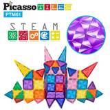 Plastleksaker Träklossar Picasso-Tiles 61 bitar MINI