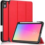 Röda Surfplattafodral MTK Apple iPad mini 6 (2021) Slim Fit Fodral Wake Sleep Röd