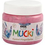 Mucki Hobbymaterial Mucki Fingerfärg, metallicrosa, 150 ml/ 1 burk
