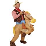 Uppblåsbar - Vilda västern Dräkter & Kläder Widmann Cowboy in Inflatable Horse Costume