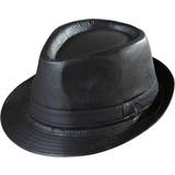 Svart - Tjuvar & Banditer Huvudbonader Widmann Gangster Hat in Leather Look