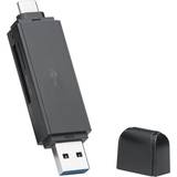 Minneskortsläsare Goobay USB-C 2in1 card reader for MicroSD/SD (58261)