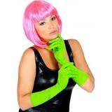 Grön Tillbehör Widmann Long Neon Green Gloves Adults