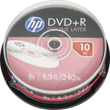 Optisk lagring HP DVD+R DL 8.5GB 8x Spindle 10-Pack