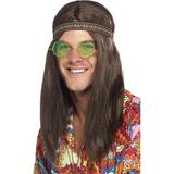 Brun - Hippies Tillbehör Smiffys Mens Hippie Kit
