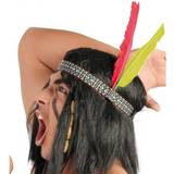 Maskerad Tillbehör Fiestas Guirca Indisk Pannband med Två Fjädrar