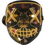 Orange Maskerad Ansiktsmasker Joker Mask med Ledljus (Orange)