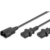 MicroConnect Kabelförlängare & Kabelförgrenare MicroConnect Power Cord C13x2 C14 0,6m