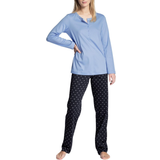 Pyjamasar Calida Night Lovers Buttoned Pyjama - Dark Lapis Blue