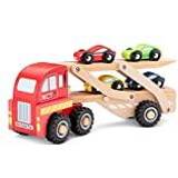 New Classic Toys Lastbilar New Classic Toys biltransportör junior trä röd/brun 2-delad