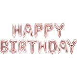 Text- & Temaballonger PartyDeco Text & Theme Balloons Happy Birthday Rosegold
