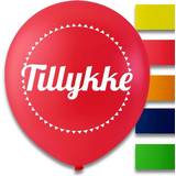 Ballon med TILLYKKE, 10 st