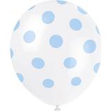 Unique Party Ballonger Unique Party ballong prickar 30 cm 6 bitar vit/silver White, Blue