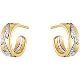 Roséguld Örhängen Georg Jensen Fusion Small Earrings - Rose Gold/White Gold/Gold/Diamonds