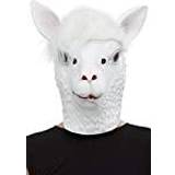 Gummi/Latex - Vit Heltäckande masker Smiffys Lama mask i latex