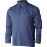 Nike Herr - Polyester T-shirts Nike Element Dri-FIT 1/2-Zip Running Top Men - Obsidian/Game Royal/Heather