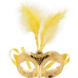 Damer - Guld Masker Creative Ögonmask med fjäder GULD