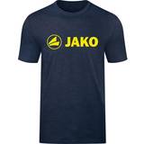 JAKO Promo T-shirt Unisex - Seablue Melange/Neon Yellow