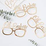 Baby - Guld Fotoprops, Partyhattar & Ordensband Ginger Ray Photo Booth Props Glasögon Oh Baby