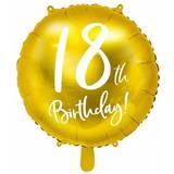 PartyDeco 18 år Folieballong GULD