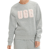 UGG W Madeline Fuzzy Logo Crewneck Sweatshirt - Grey Heather/Sonora