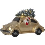 Inbyggd strömbrytare Jullampor Star Trading Scenery Merryville Christmas Car with Santa Jullampa 12cm