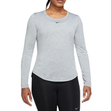 Nike Dam - Långa ärmar T-shirts Nike Dri-FIT One Long-Sleeve Top Women - Particle Grey/Heather/Black