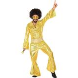 Gul - Unisex Dräkter & Kläder Th3 Party Golden Disco Adults Costume