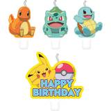 Amscan Festdekorationer Amscan 4 Pokémon födelsedagsljus