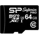 Silicon Power Minneskort Silicon Power Superior Pro microSDXC Class 10 UHS-I U3 64GB