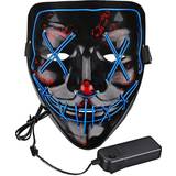 Purge mask Maskerad El Wire Purge LED Mask Blue
