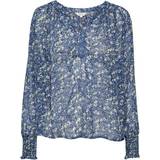 Part Two Ketta Blouse With Long Sleeve - Blue Blurred Print