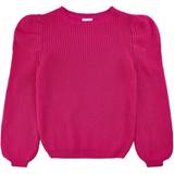 Rosa Stickade tröjor Barnkläder The New Adaley Knit Sweater - Magenta (TN3891)