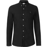 Kläder FARAH Brewer Slim Fit Organic Cotton Oxford Shirt - Black