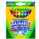 Crayola Ultra Clean Washable Large Crayons kritor, 8-pack