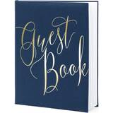 Fotoprops, Partyhattar & Ordensband på rea PartyDeco Guest Books 20x24.5cm 22 Pages Navy Blue
