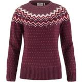 Dam - Röda Tröjor Fjällräven Övik Knit Sweater W - Dark Garnet