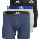 Gråa - Jersey Underkläder adidas Logo Boxer Briefs 3-pack - Black/Medium Grey Heather/Crew Navy