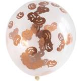 Folat konfetti ballongpumpa 30 cm latex transparent/orange