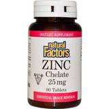 Natural Factors Vitaminer & Mineraler Natural Factors Zinc Chelate 25 mg (90 Tablets)