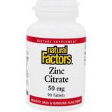 Natural Factors Vitaminer & Mineraler Natural Factors Zinc Citrate 50 mg 90 Tablets
