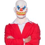 Läskig mask Maskerad Folat ansiktsmask läskig clown 32 x 30 cm latex vit
