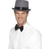 Grå - Herrar Huvudbonader Smiffys Grey Men's 1920's Top Hat top hat fancy dress grey mens victorian accessory gentleman magician black