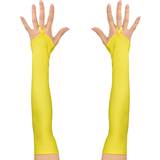 90-tal - Handskar Tillbehör Widmann Neonfärgade Fingerlösa Satinhandskar