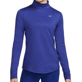 Dam - Fleece T-shirts Nike Pro Therma-FIT Long-Sleeve Top Women - Deep Royal Blue/Particle Grey