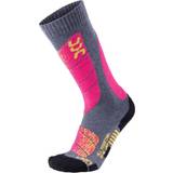 UYN All Mountain Socks Women - Medium Grey Melange/Pink