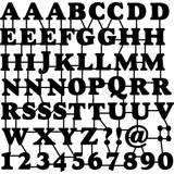 Marabu Stencil/Maskeringsstencil Silhouette Stencil, 30x30cm, ABC & Numbers, Bokstäver & Siffror, Versaler (stora bokstäver)