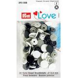 Vattenbaserad Tråd & Garn Prym Love Color Snaps blandade svart, grå, vit 30 st