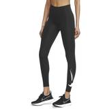 Nike Dri-FIT Swoosh Run 7/8-Length Mid-Rise Running Leggings Women - Black/White